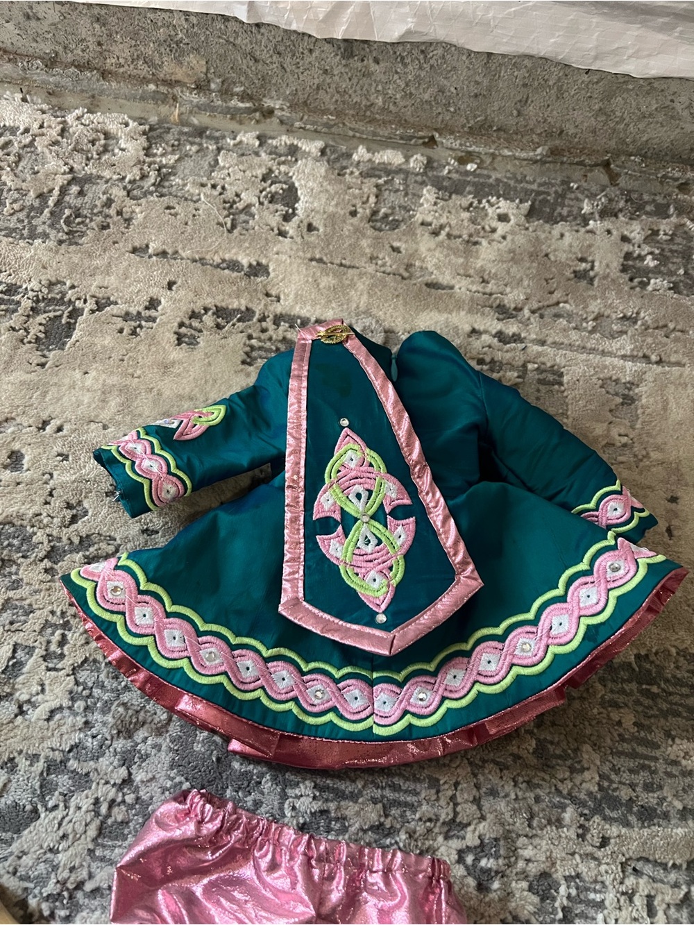 Irish Green Dance Solo Dress for 18" Dolls - Picture 3 of 4